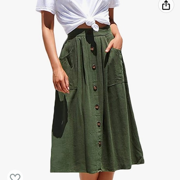 Naggoo Dresses & Skirts - Naggoo Olive Green midi skirt